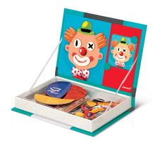 Magnetky pro děti - Magnetická kniha Crazy Face Magneti Book Janod a 12 karet_0
