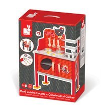 Spielküchen aus Holz - Magnetische Küche aus Holz Französischer Hahn Maxi Cooker Janod mit 8 Zubehörteilen_2