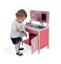 Spielküchen aus Holz - Holzküche My First Mademoiselle Cooker Janod rosa ab 3 Jahren_0