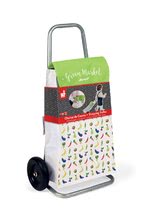 Sklepy dla dzieci  - Wózek zakupowy z portmonetką Green Market Janod _3