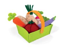 Nádobí a doplňky do kuchyňky - Textilní košík Janod s 8 druhy zeleniny vyrobené z plsti od 24 měsíců_3