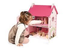 Domčeky pre bábiky - Drevený domček pre bábiky Mademoiselle Janod dvojposchodový s 11 doplnkami od 3 rokov_0