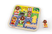 Puzzle pour enfants - Puzzle en bois pour les plus petits Medvede v kuchyni Chunky Janod 5 pièces à partir de 18 mois_3