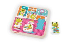 Puzzle pour enfants - Puzzle en bois pour les plus petits Grenouilles Janod dans la salle de bain 5 pièces à partir de 18 mois_3