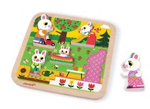 Puzzle per i più piccoli - Puzzle in legno per  i più piccoli Coniglietti in giardino Chunky Janod 5 pezzi da 18 mesi_3