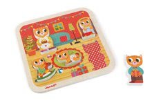 Puzzle pour enfants - Puzzle en bois pour les plus petits Chunky Janod Cats in the Room 5 pièces à partir de 18 mois_0