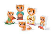 Puzzle pour enfants - Puzzle en bois pour les plus petits Chunky Janod Cats in the Room 5 pièces à partir de 18 mois_2