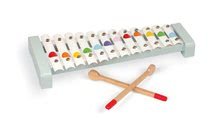 Detské hudobné nástroje - Sada 4 drevených hudobných nástrojov Confetti Musical Janod flauta, tamburína, xylofón a kastanety od 24 mes_0