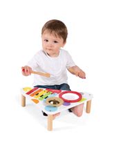 Dětské hudební nástroje - Dřevěný hudební stolek Musical Confetti Janod s hudebními nástroji od 12 měsíců_2