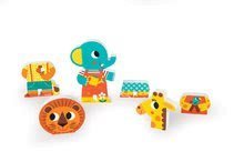 Puzzle pro nejmenší - Dřevěné magnetické figurky Zoo Funny Magnets Janod 3 ks od 18 měsíců_0