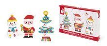 Puzzle dla najmłodszych - Drewniane figurki magnetyczne Święty Mikołaj i jego przyjaciele Funny Magnets Janod w pudełku prezentowym 3 szt od 18 m-ca_3