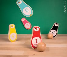 Kegelspiel - Bowling-Pins aus Holz Pinguine Janod Im Sack_1