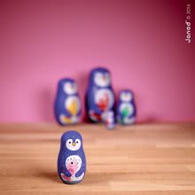Vývoj motoriky - Dřevěné matrjošky Rodina tučňáků Zigolos Janod od 3 let_1
