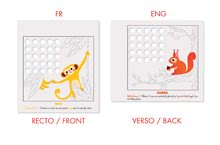 Cudzojazyčné spoločenské hry - Drevená magnetická hra Abeceda so zvieratkami Janod tabuľa a 26 podložiek v angličtine a francúzštine od 4 rokov_3