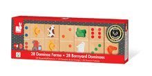 Domino a Lotto - Drevené domino Barnyards Dominoes Janod 28 dielov od 24 mes_3