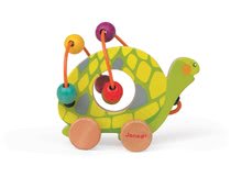 Tahací hračky - Dřevěná želva Janod na tahání s labyrintem od 12 měsíců_0
