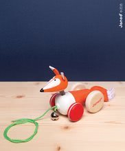 Tahací hračky - Dřevěná liška Zigolos Janod na tahání se zvonkem od 12 měsíců_3