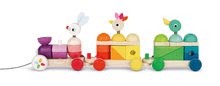 Ťahacie hračky - Drevený vláčik na ťahanie Giant Multicolor Train Janod so zvieratkami od 12 mes_2
