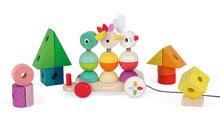 Tahací hračky - Dřevěný vláček na tažení Giant Multicolor Train Janod se zvířátky od 12 měsíců_3