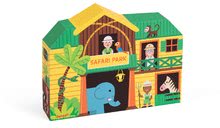 Garáže - Drevená stavebnica Safari Story Set Box Janod so zvieratkami 19 dielov_2