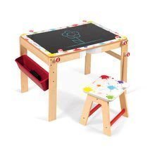 Bureaux d’écolier - Banc scolaire et tableau Splash Janod en bois 2v1 magnétique, réglable avec étagère et accessoires à partir de 3 ans_3