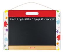 Školní tabule - Dřevěná školní tabule Splash Janod magnetická, oboustranná na zavěšení s 28 doplňky_1
