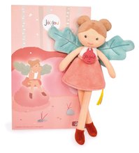 Handrové bábiky - Bábika víla Gaia Forest Fairies Jolijou 25 cm v ružových šatách so zelenými krídlami z jemného textilu od 5 rokov_2