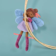 Szmaciane lalki - Lalka wróżka Tara Forest Fairies Jolijou 25 cm w fioletowej sukience z niebieskimi skrzydełkami z delikatnej tkaniny od 5 lat_0