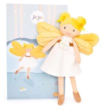 Krpene lutke - Bábika víla Aurore Forest Fairies Jolijou 25 cm v bielych šatách so žltými krídlami z jemného textilu od 5 rokov JJ6032_2