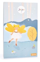 Szmaciane lalki - Lalka wróżka Aurore Forest Fairies Jolijou 25 cm w białej sukience z żółtymi skrzydełkami z delikatnej tkaniny od 5 lat_3
