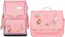 Set školní batoh velký Ergomaxx Vichy Love Pink a školní aktovka Midi Jeune Premier ergonomický luxusní provedení