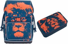 Set školský batoh veľký Ergomaxx The King a školský peračník s písacími potrebami Jeune Premier ergonomický luxusné prevedenie