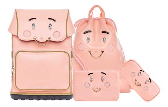 Set školský batoh veľký Ergomaxx BFF Pink Jeune Premier ergonomický a školské peračníky so školským vakom na telocvik a prezuvky