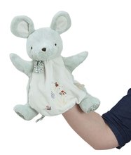 Bábky pre najmenších - Plyšová myška bábkové divadlo Mouse Doudou Puppet Petites Chansons Kaloo zelená 24 cm z jemného plyšu od 0 mes_0
