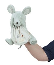 Pacynki dla najmniejszych - Pluszowa myszka teatr lalek Mouse Doudou Puppet Petites Chansons Kaloo zielony 24 cm z delikatnego pluszu od 0 miesięcy_1