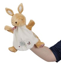 Pacynki dla najmniejszych - Pluszowy zajączek, pacynka Rabbit Doudou Puppet Petites Chansons Kaloo brązowy, 24 cm, z delikatnego pluszu, od 0 miesiąca życia_0