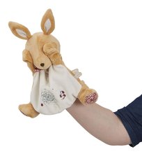Lutke za najmlajše - Plišasti zajček lutkovno gledališče Rabbit Doudou Puppet Petites Chansons Kaloo rjav 24 cm iz nežnega pliša od 0 mes_1