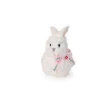 Za dojenčke - Plišasti zajček v jajčku Kaloo bel z rožnato pentljico za najmlajše otroke od 0 mes_0