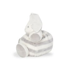 Pro miminka - Plyšový zajíček s chrastítkem BeBe Pastel Chubby Kaloo 30 cm pro nejmenší v dárkovém balení šedo-krémový od 0 měsíců_1