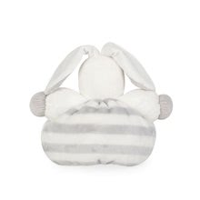 Pre bábätká - Plyšový zajačik s hrkálkou BeBe Pastel Chubby Kaloo 30 cm pre najmenších v darčekovom balení šedo-krémový od 0 mes_3