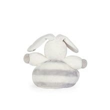 Pre bábätká - Plyšový zajačik BeBe Pastel Chubby Kaloo 18 cm pre najmenších v darčekovom balení šedo-krémový od 0 mes_3