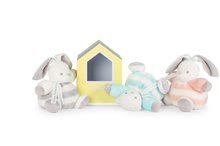 Za dojenčke - Plišasti zajček BeBe Pastel Chubby Kaloo 18 cm v darilni embalaži za najmlajše sivo-krem od 0 mes_4
