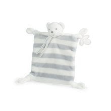 Alvókendők DouDou - Plüss maci babusgatáshoz Bebe Pastel Doudou Kaloo 20 cm legkisebbeknek ajándékcsomagolásban szürke-krémszínű_1