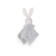 Igrače za crkljanje in uspavanje - Plišasti zajček za crkljanje Perle Doudou Poncho Kaloo 20 cm siv v darilni embalaži_1