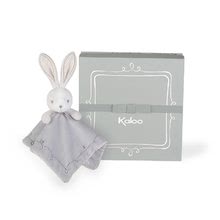 Hračky na maznanie a usínanie - Plyšový zajačik na maznanie Perle Doudou Poncho Kaloo 20 cm v darčekovej krabičke šedý od 0 mesiacov_2