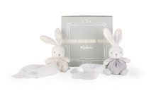 Jucării de alint și de adormit - Iepuraş de pluş de alint Perle Kaloo cu păturică fină în cutie de cadou gri-alb_2