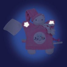 Zabawki do przytulania i zasypiania - Pluszowa pacynka-niedźwiadek do przytulania Imagine Doudou Kaloo świecąca 20 cm różowa od 0 m-ca_2