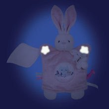 Alvókendők DouDou - Plüss nyuszi kesztyűbáb dédelgetéshez Imagine Doudou Kaloo világító 20 cm rózsaszín_2