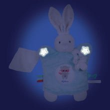 Zabawki do przytulania i zasypiania - Pluszowa pacynka-zajączek do przytulania Imagine Doudou Kaloo świecąca 20 cm niebieska od 0 m-ca_2