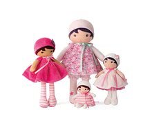 Păpuși de cârpă - Păpuşă pentru bebeluşi Fleur K Tendresse Kaloo 40 cm în hăinuţă cu motiv floral din textil fin în ambalaj de cadou de la 0 luni_3